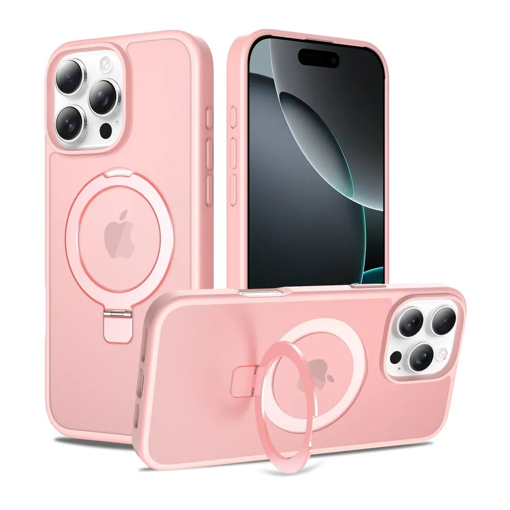 Case for iPhone 13 Pro Silicone MagSafe 360 Ring Bright Pink