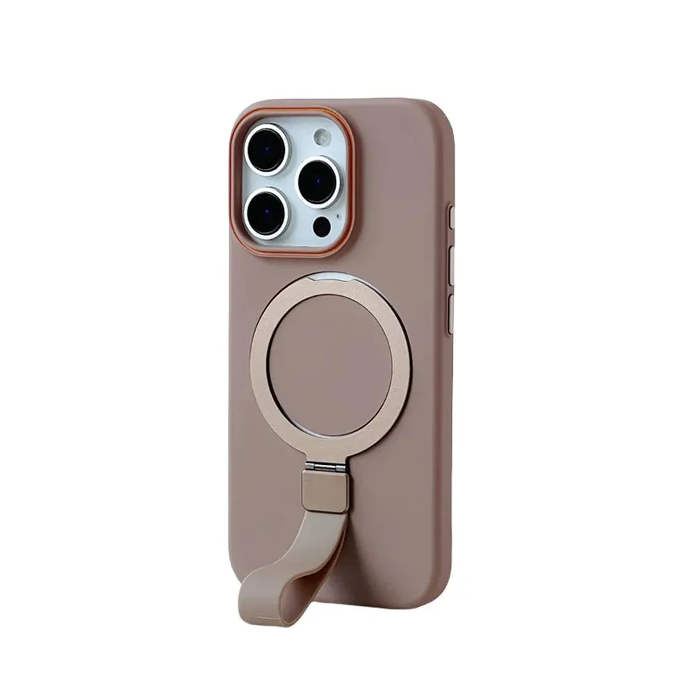 Case for iPhone 13 Pro Silicone MagSafe 360 Ring Brown