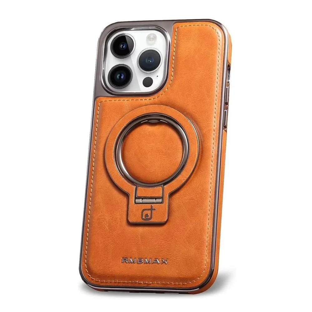 Case for iPhone 13 Pro Max Silicone MagSafe 360 Ring Brown