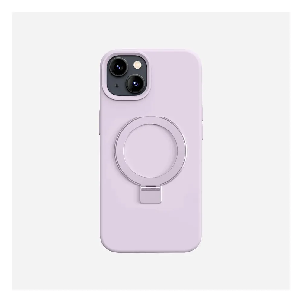Case for iPhone 14 Silicone MagSafe 360 Ring Lilac