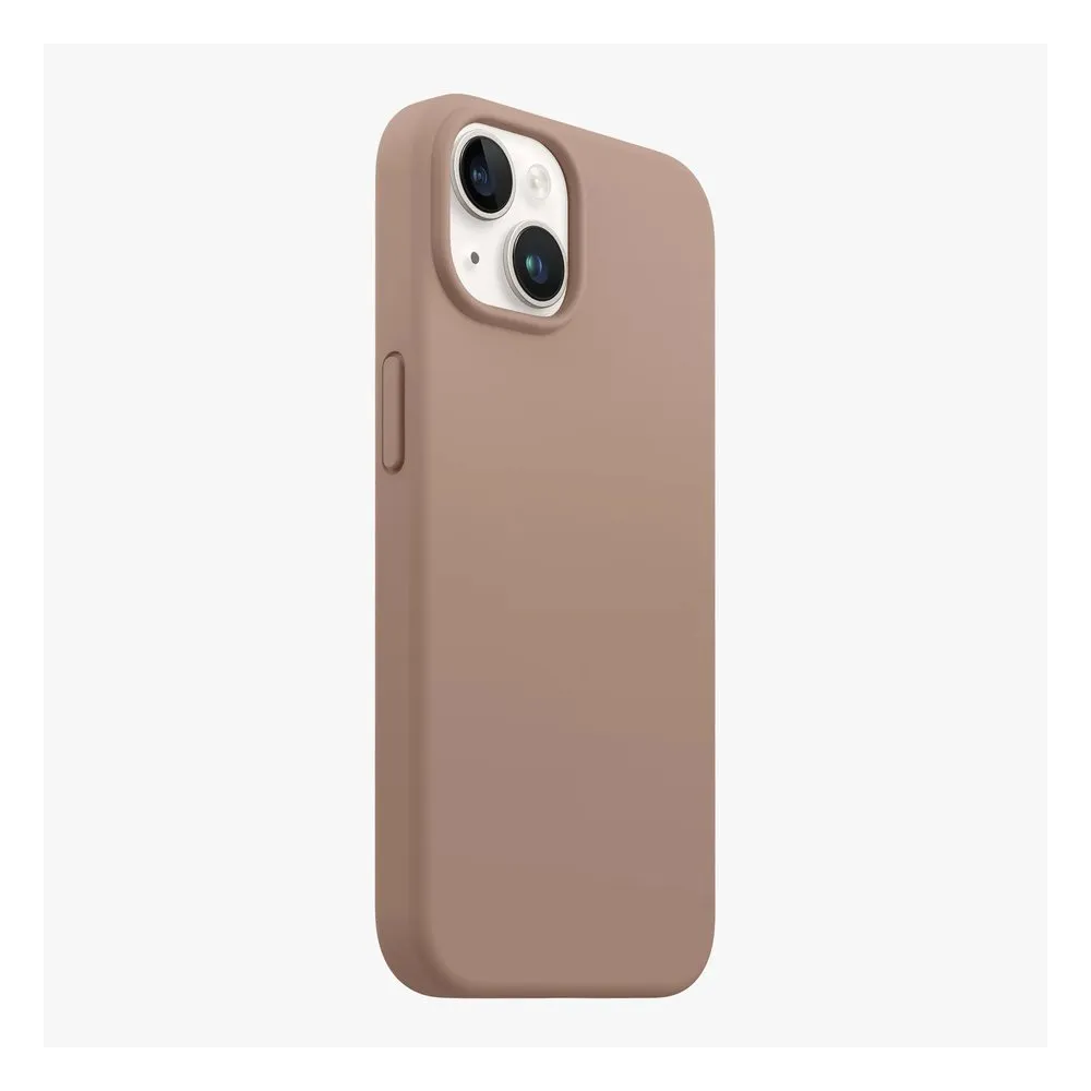 Case for iPhone 14 Silicone MagSafe 360 Ring Brown