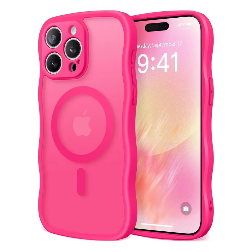 Case for iPhone 14 Pro Silicone MagSafe 360 Ring Bright Pink