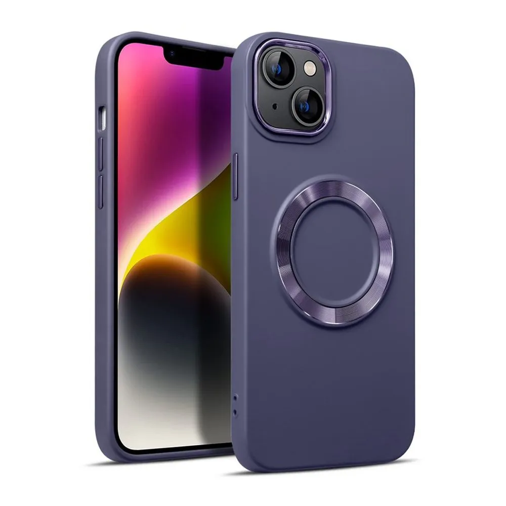 Case for iPhone 14 Plus Silicone MagSafe 360 Ring Lilac