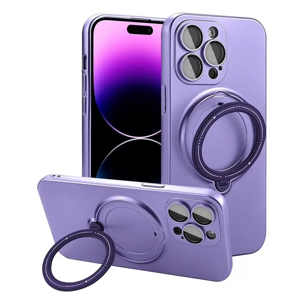 Case for iPhone 14 Pro Max Silicone MagSafe 360 Ring Lilac