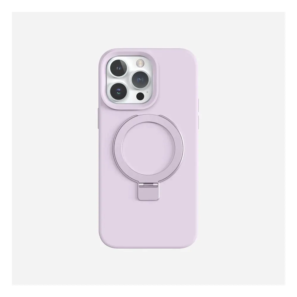 Case for iPhone 15 Pro Max Silicone MagSafe 360 Ring Lilac