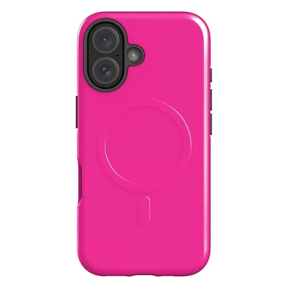Case for iPhone 16 Plus Silicone MagSafe 360 Ring Bright Pink