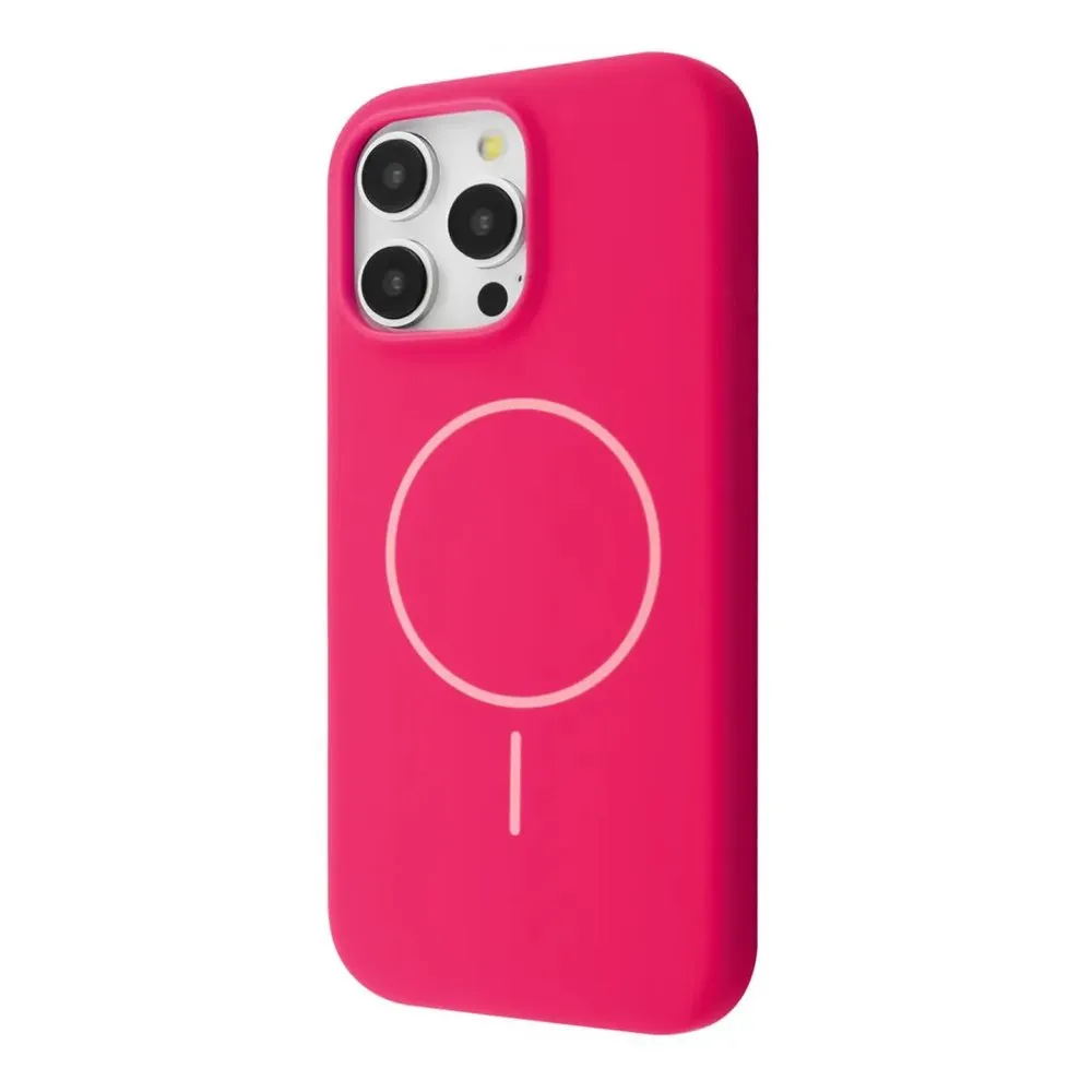 Case for iPhone 16 Pro Max Silicone MagSafe 360 Ring Bright Pink