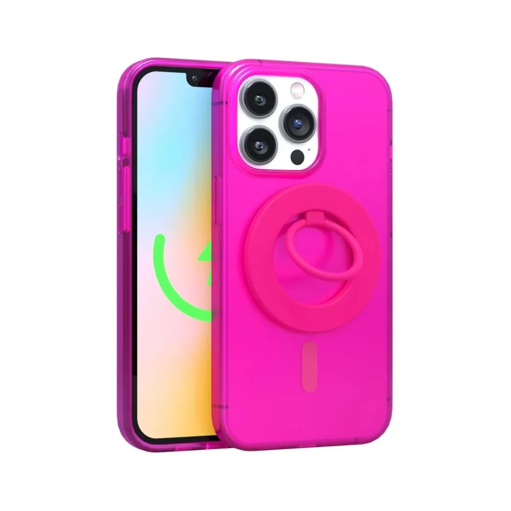 Case for iPhone 16 Pro maxSilicone MagSafe 360 Ring Dark Gray