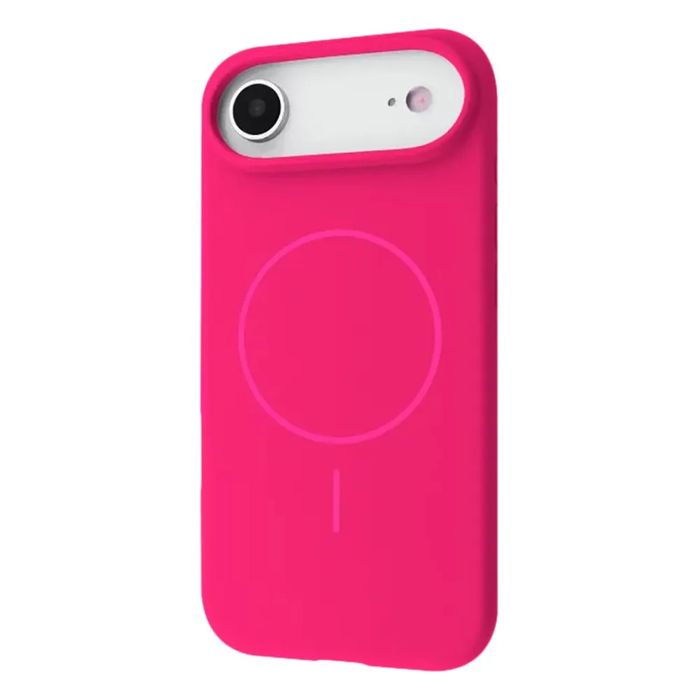 Case for iPhone 17 Air Silicone MagSafe 360 Ring Bright Pink