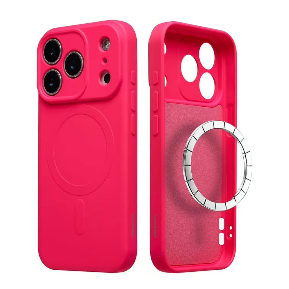 Case for iPhone 17 Pro Silicone MagSafe 360 Ring Bright Pink