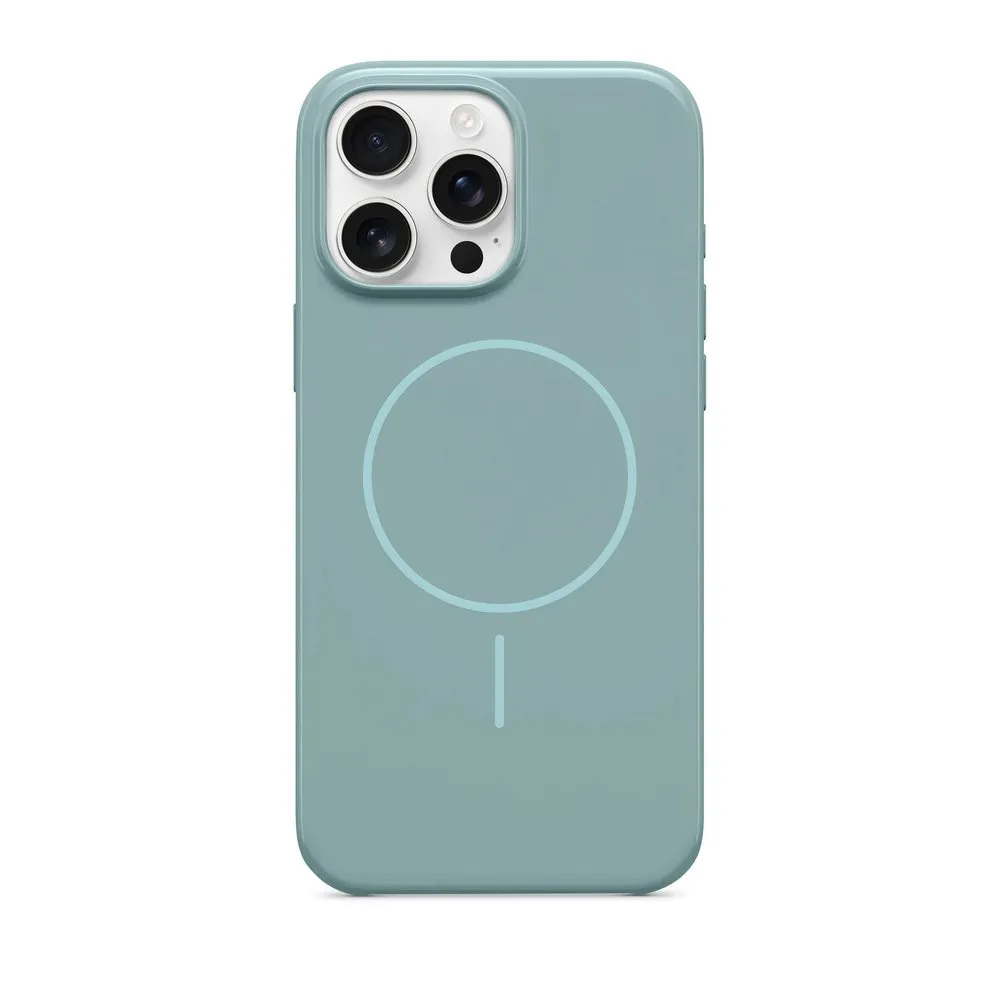 Case for iPhone 16 Pro Max Silicone MagSafe Spiral Turquoise Blue