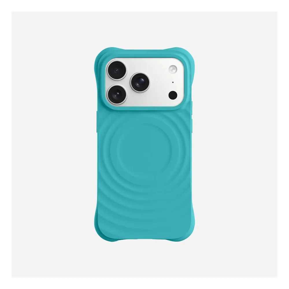 Case for iPhone 17 Pro Silicone MagSafe Spiral Turquoise Blue