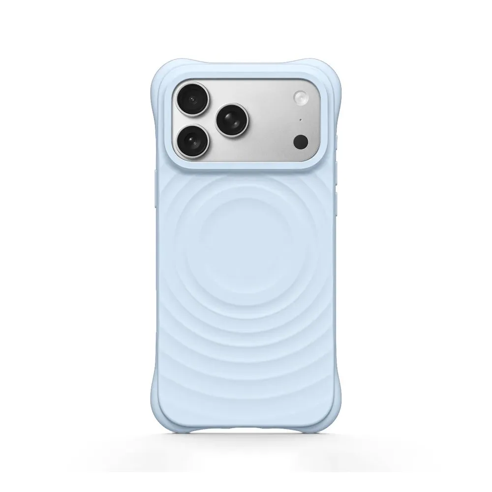 Case for iPhone 17 Pro Max Silicone MagSafe Spiral Turquoise Blue