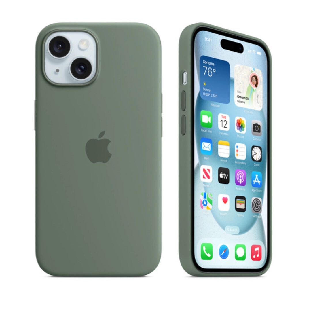 Case for IPhone 15 Silicone green