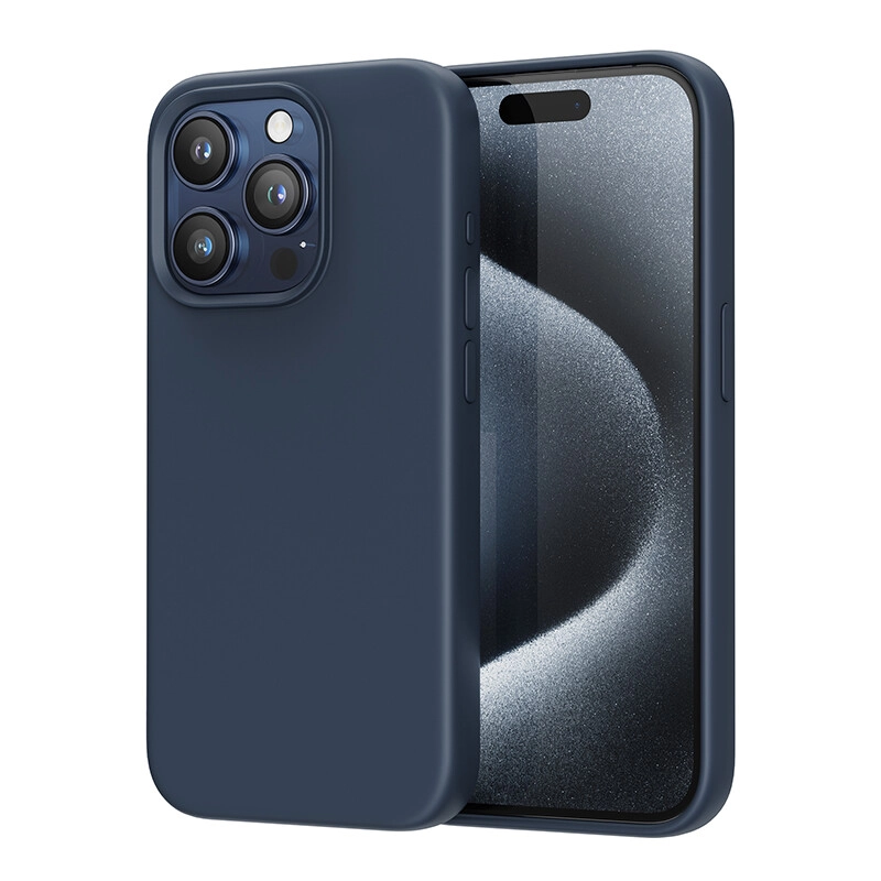 Case for IPhone 15 PRO Silicone dark blue