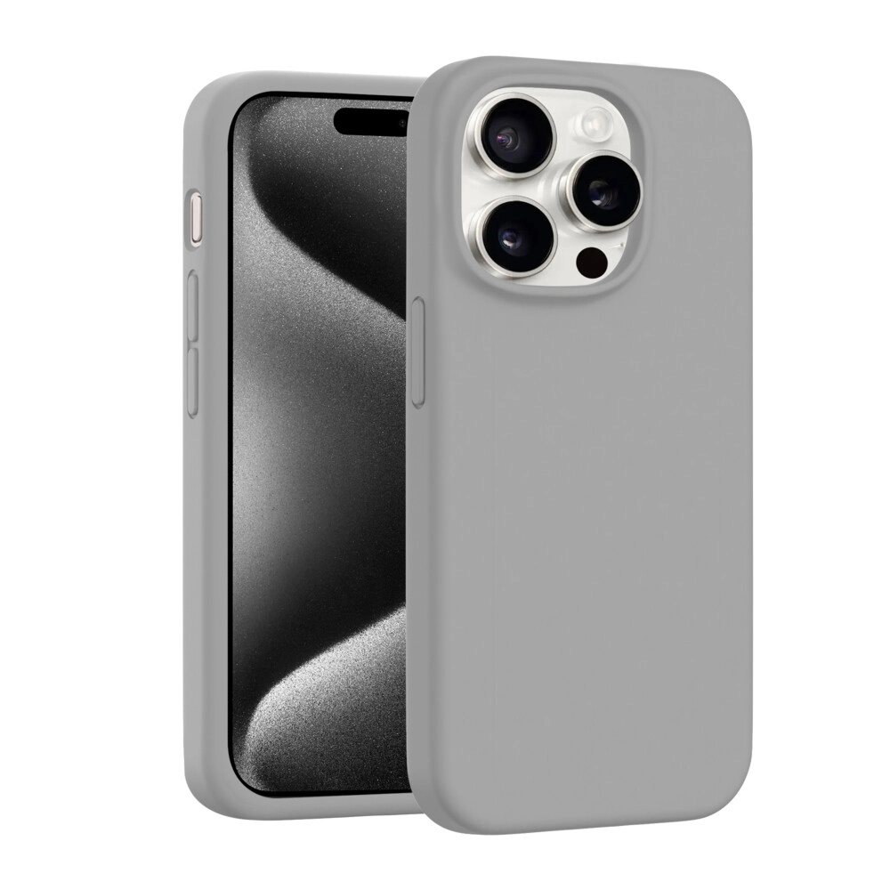 Case for IPhone 15 PRO Silicone light gray