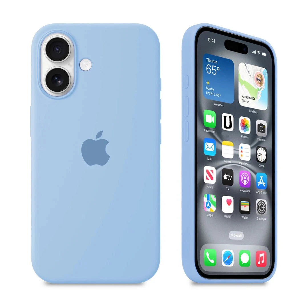 Case for IPhone 16 Silicone sky blue