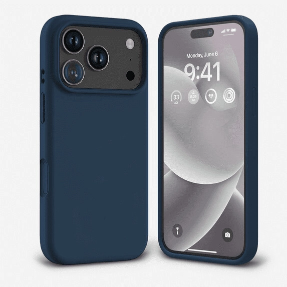 Case for IPhone 17 PRO MAX Silicone dark blue