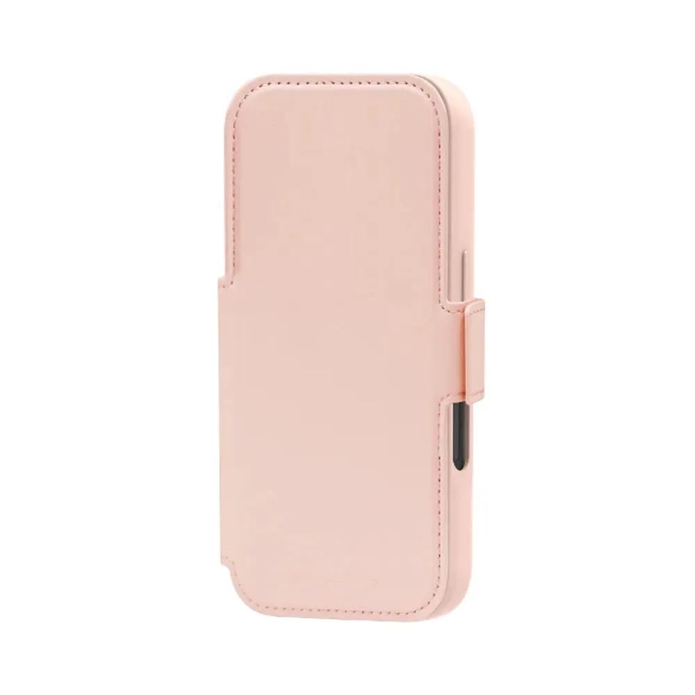 Case for iPhone 14 Pro Silicone Magnetic Wallet Pastel Pink
