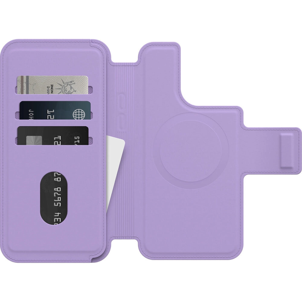 Case for IPhone 14 Pro Max Silicone magnetic wallet case lilac