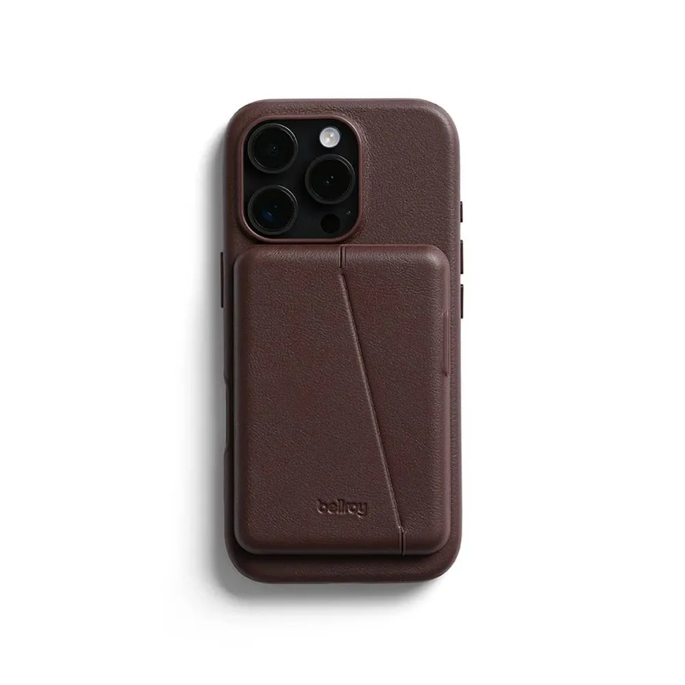 Case for iPhone 16 Pro Silicone Magnetic Wallet Dark Brown