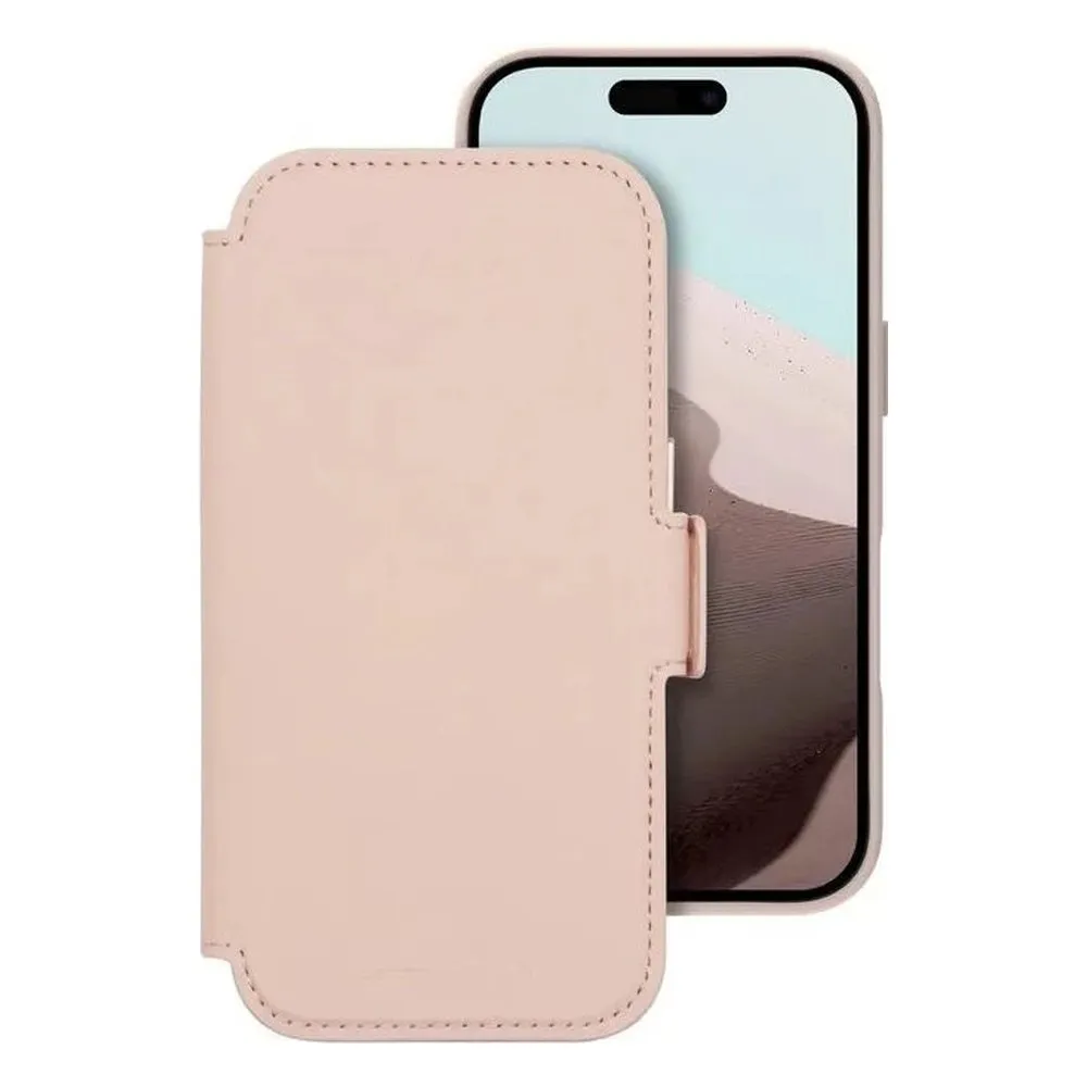Case for iPhone 17 Silicone Magnetic Wallet Pastel Pink