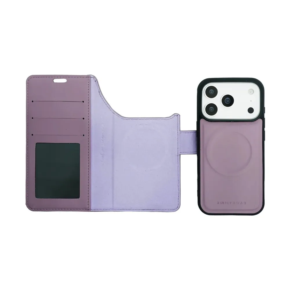Case for iPhone 17 Silicone Magnetic Wallet Lilac