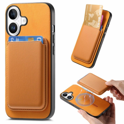 Case for IPhone 17 Silicone magnetic wallet case lime yellow
