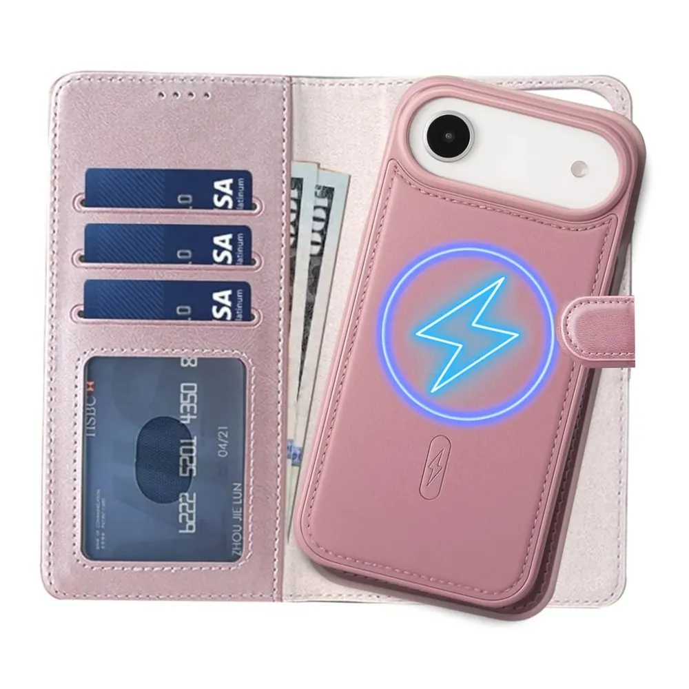 Case for iPhone 17 Air Silicone Magnetic Wallet Lilac