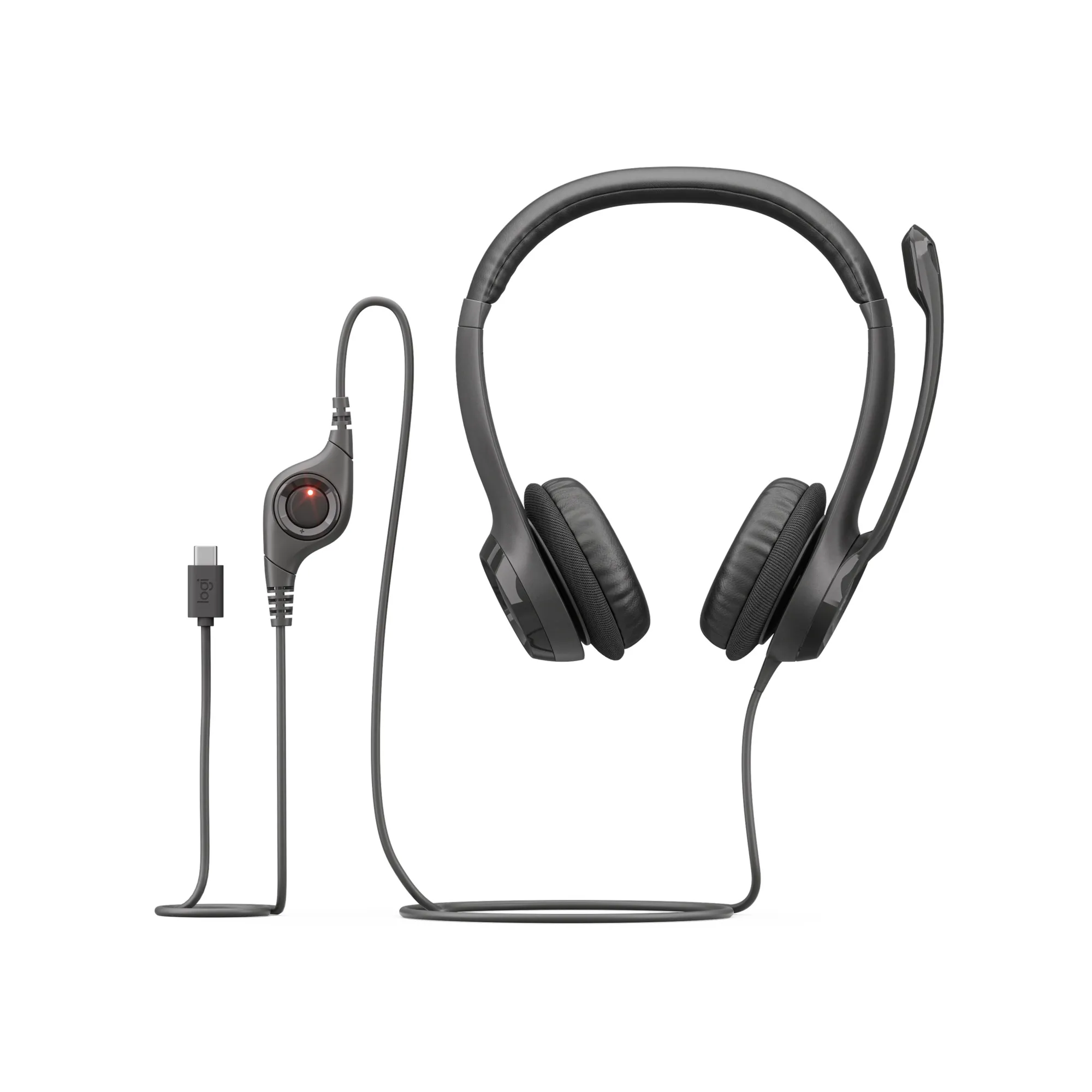 Logitech Headset H390 USB-C Wired Midnight Black