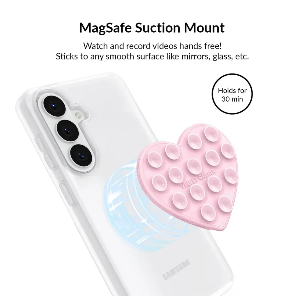 Magnetic Suction Phone Mount Heart Pink (GG-OCTH-PNK)