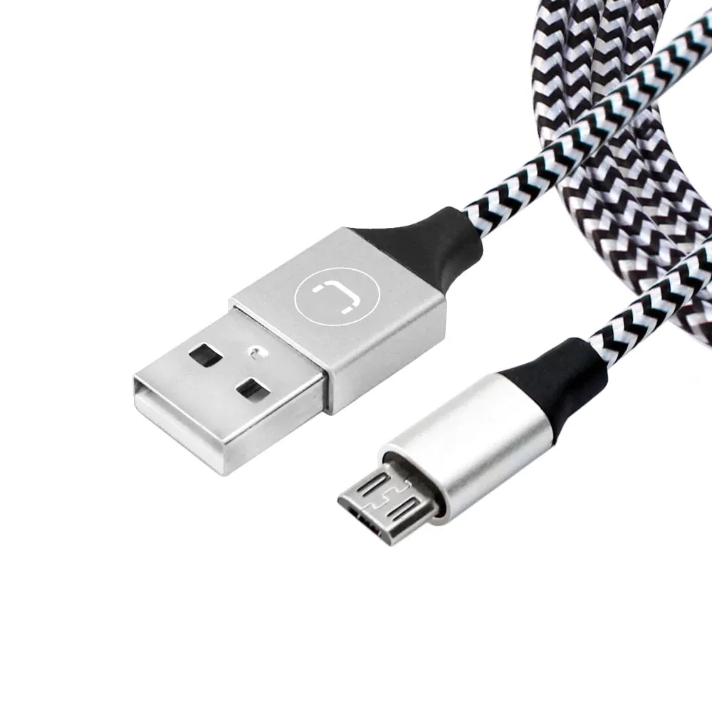Unno Cable Micro USB Braided 5ft / 1.5m CB4061SV Silver